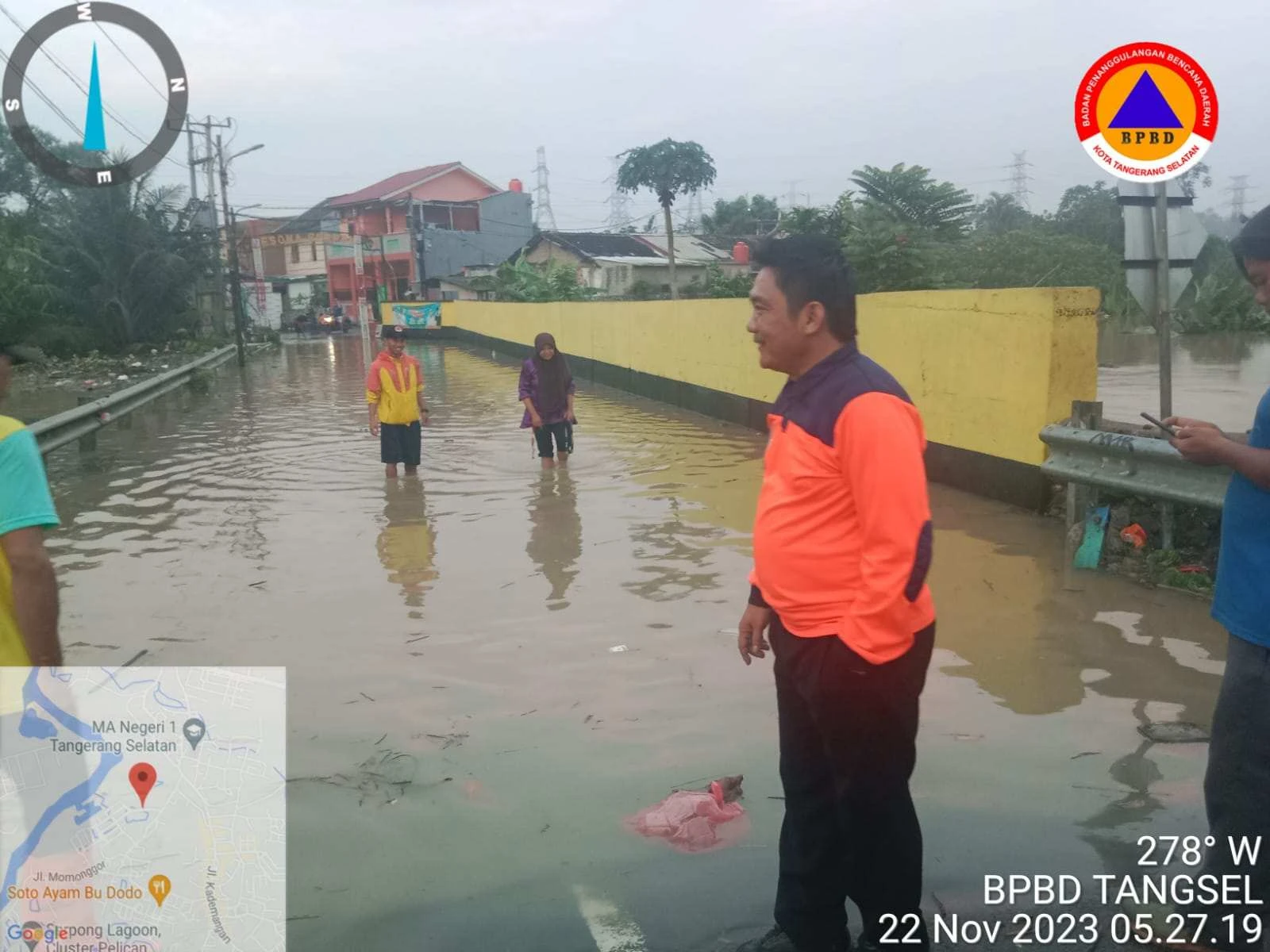 Imbas Air Sungai Cisadane Meluap, Perumahan Pesona Serpong Banjir