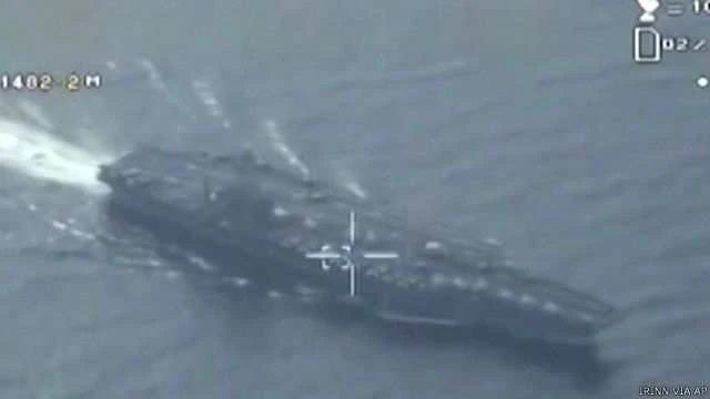 Drone  Pengintai Iran Buntuti Kapal Induk AS di Perairan Teluk Arab
