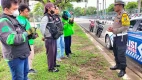 Jelang Pemilu, Satlantas Polresta Bandara Soetta Ajak dan Himbau Pengemudi Ojol agar Tertib Berlalu-lintas 