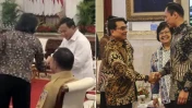 Sebagai Pelipur Politik, Sri Mulyani Prabowo Saling Sapa, Moeldok Jabat Tangan Dengan AHY